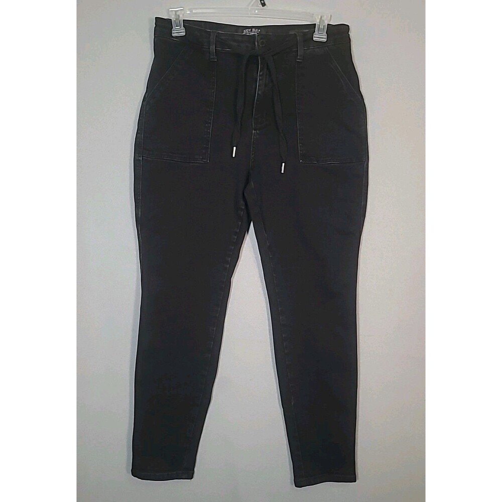 Judy Blue Jeans Womens 15/32 Black Jogger High Waist Drawstring JB88700 BK